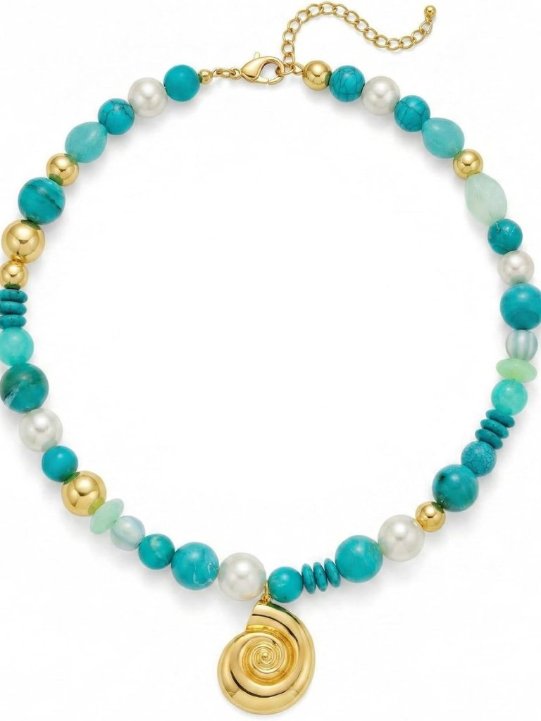 Colorful Chunky Beaded Statement Necklace For Women | Summer Beach Fashion